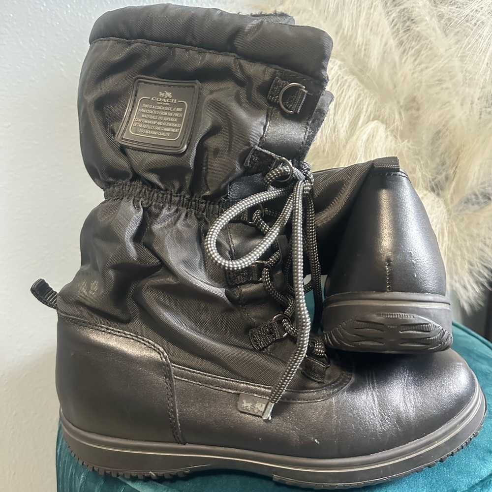 Coach winter boots size 7.5 black